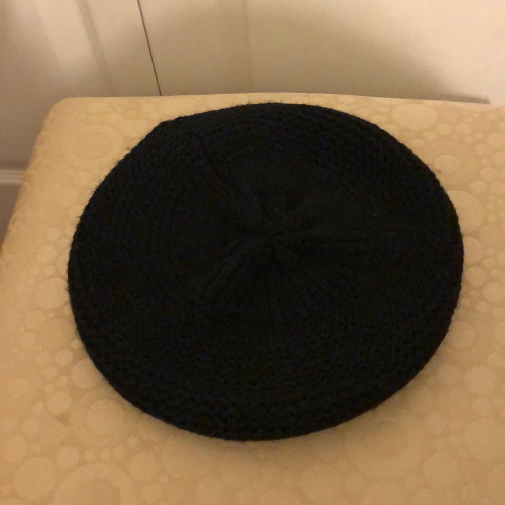 Black Knit slouched beanie